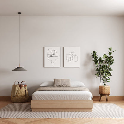Milano Platform Bed Frame In Natural Blonde Oak
