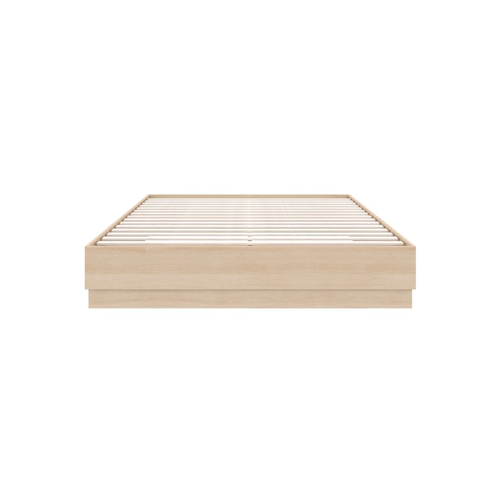 Milano Platform Bed Frame In Natural Blonde Oak