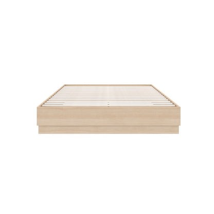 Milano Platform Bed Frame In Natural Blonde Oak