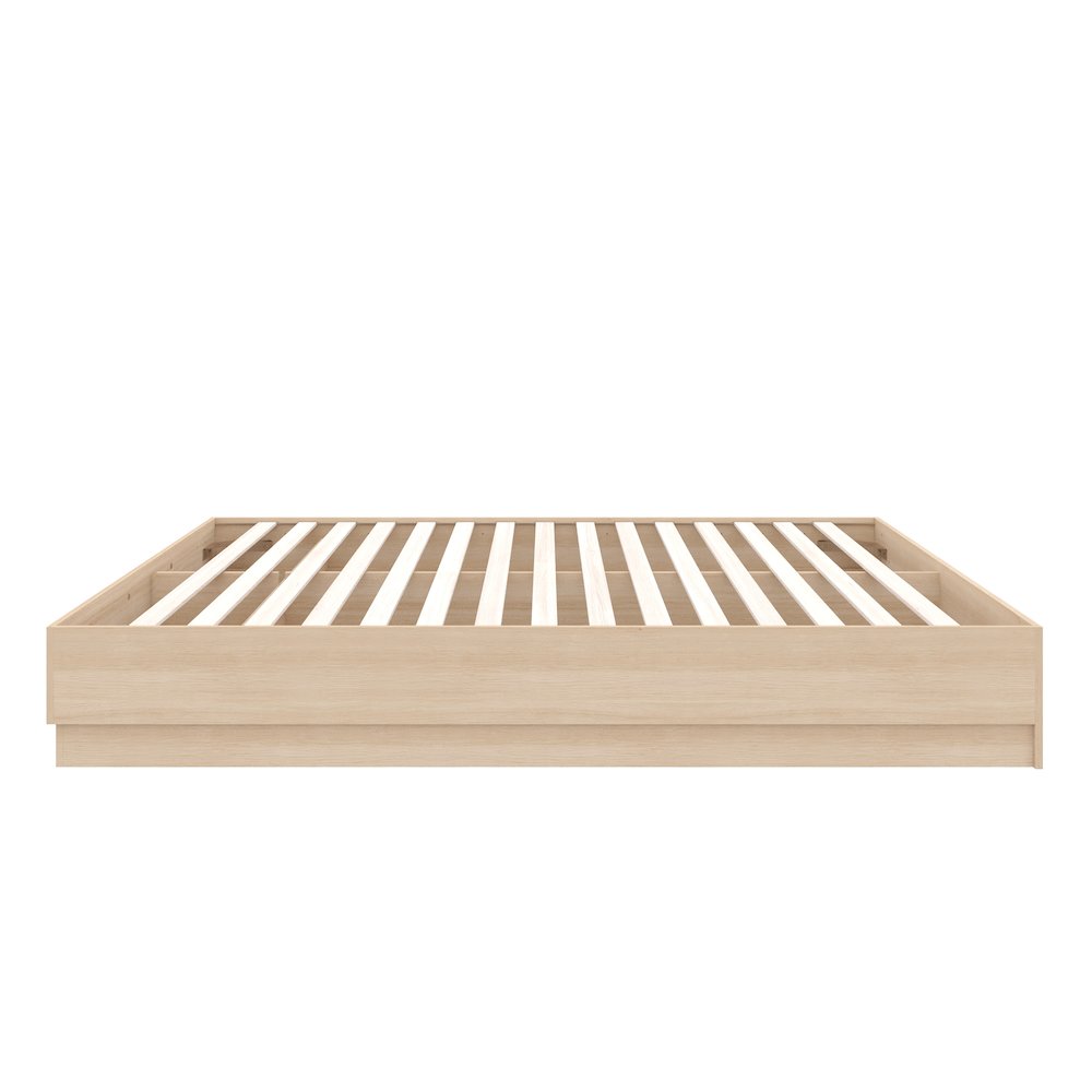 Milano Platform Bed Frame In Natural Blonde Oak