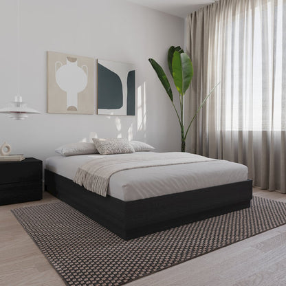 Milano Platform Bed Frame In Black Karisma