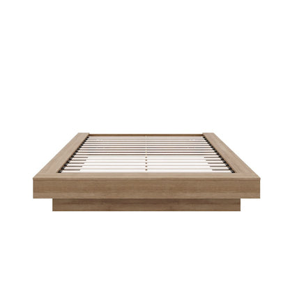 Marconi Platform Bed Frame In Brown Oak