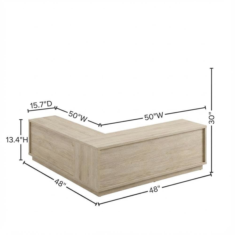 Blonde Oak Nightstands, Set of 2 with Modern Design