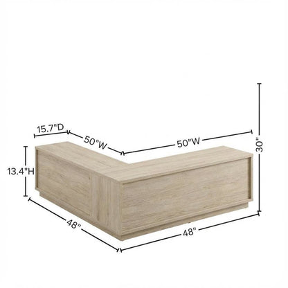 Blonde Oak Nightstands, Set of 2 with Modern Design