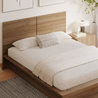 James Nightstand With 2-Drawers In Brown Oak