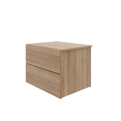 James Nightstand With 2-Drawers In Brown Oak