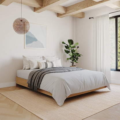 Platform Bed Frame In Queen|Natural Maple
