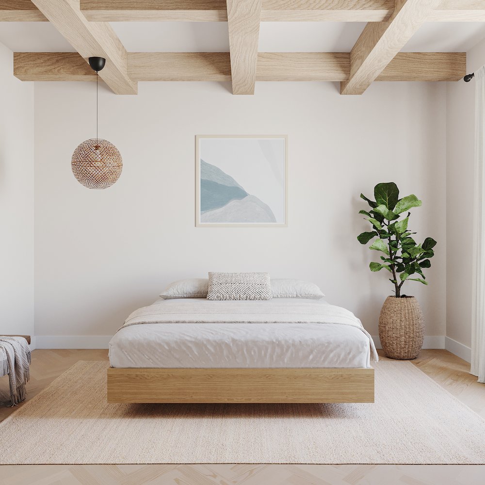 Platform Bed Frame In Queen|Natural Maple