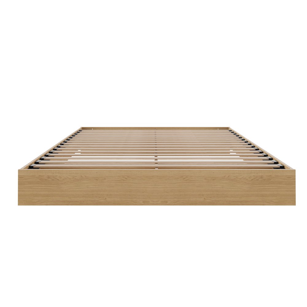 Platform Bed Frame, King, Natural Maple