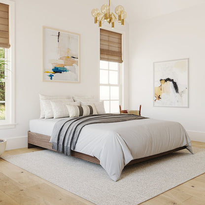 Platform Bed Frame In Queen|Walnut