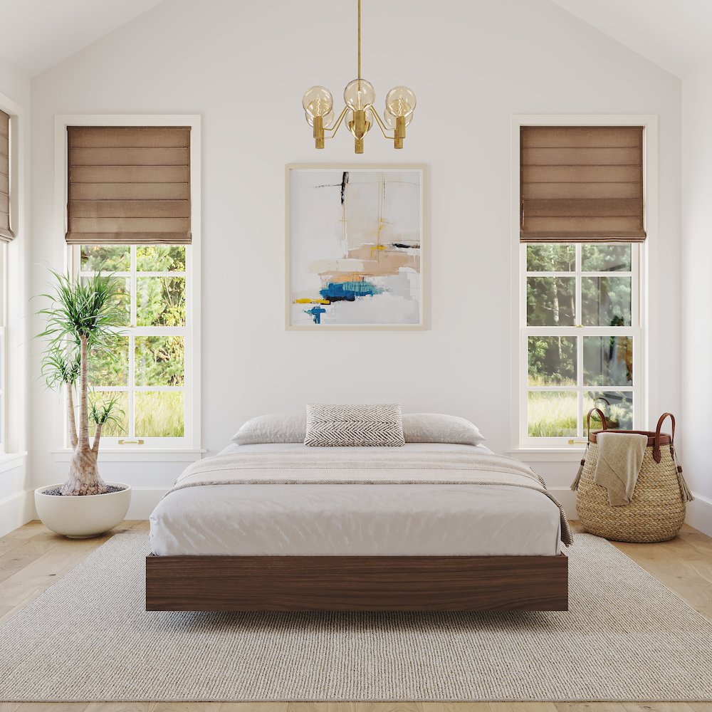 Platform Bed Frame In Queen|Walnut