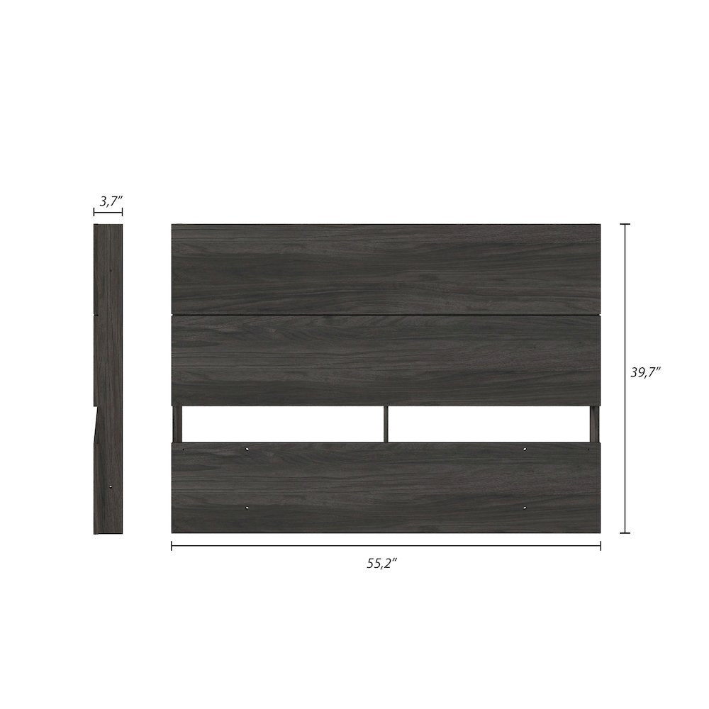 Panel Headboard, Full|Bark Grey