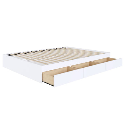3-Drawer Storage Bed Frame, Full|White