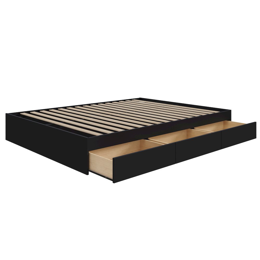 3-Drawer Storage Bed Frame, Full|Black