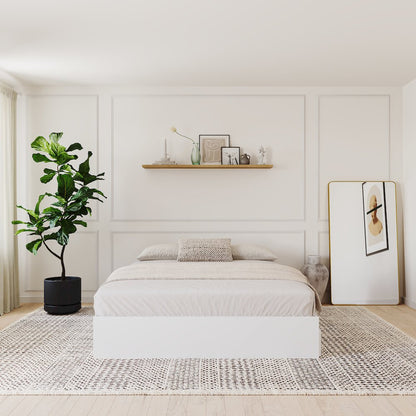 3-Drawer Storage Bed Frame, Queen|White