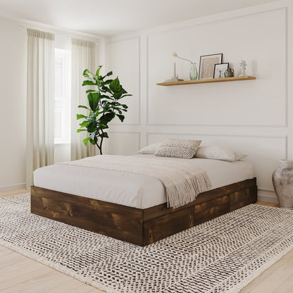 3-Drawer Storage Bed Frame, Queen|Truffle