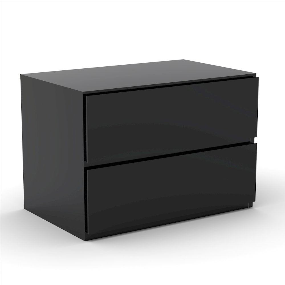 3-Piece Bedroom Set With Bed Frame, Headboard & Nightstand, Queen|White & Black