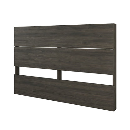 2-Piece Bedset With Bed Frame And Headboard, Queen|Bark Grey & Black