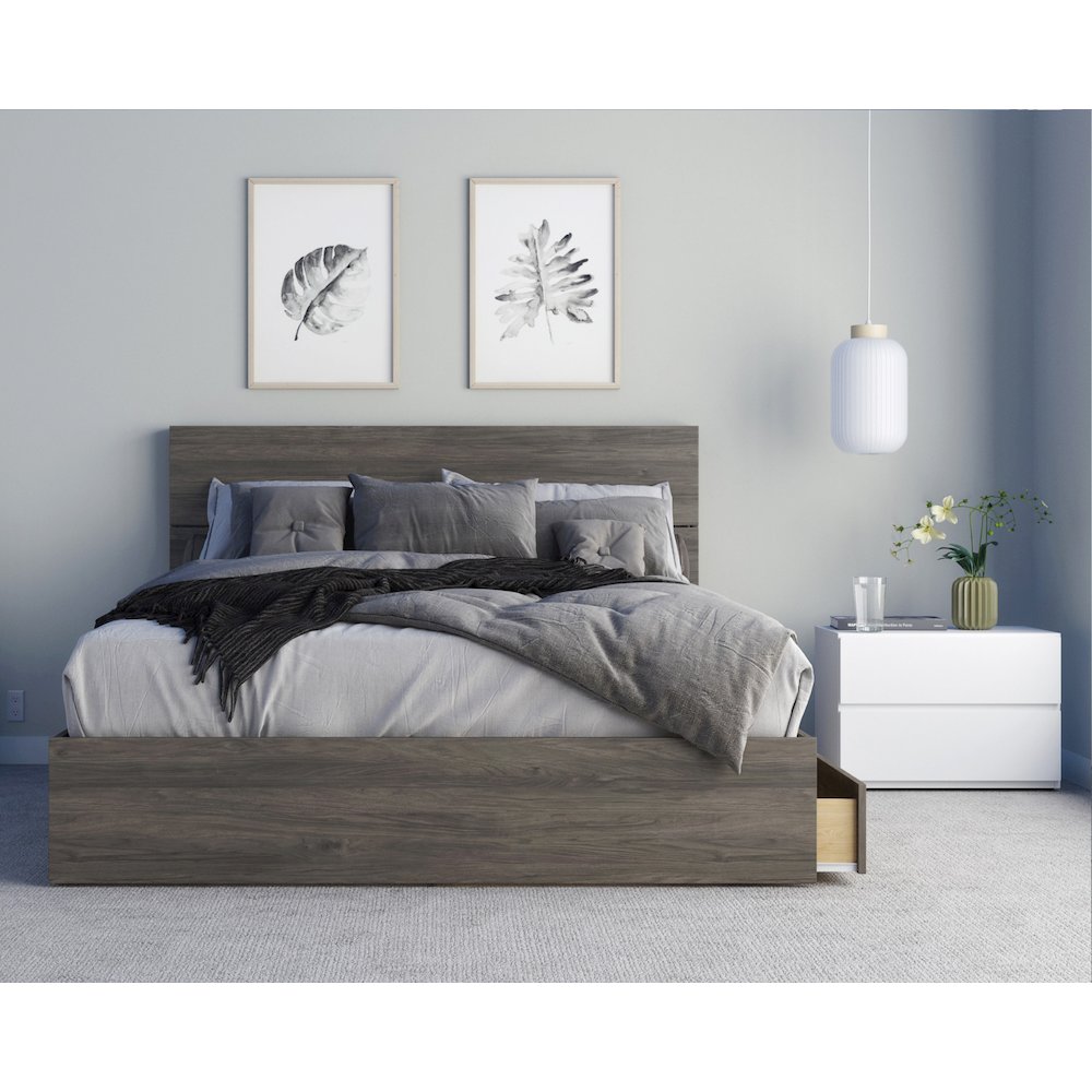 3-Piece Bedroom Set With Bed Frame, Headboard & Nightstand, Queen