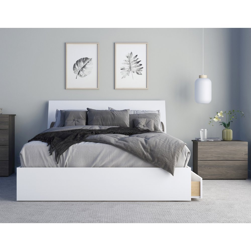 3-Piece Bedroom Set With Bed Frame, Headboard & Nightstand, Queen