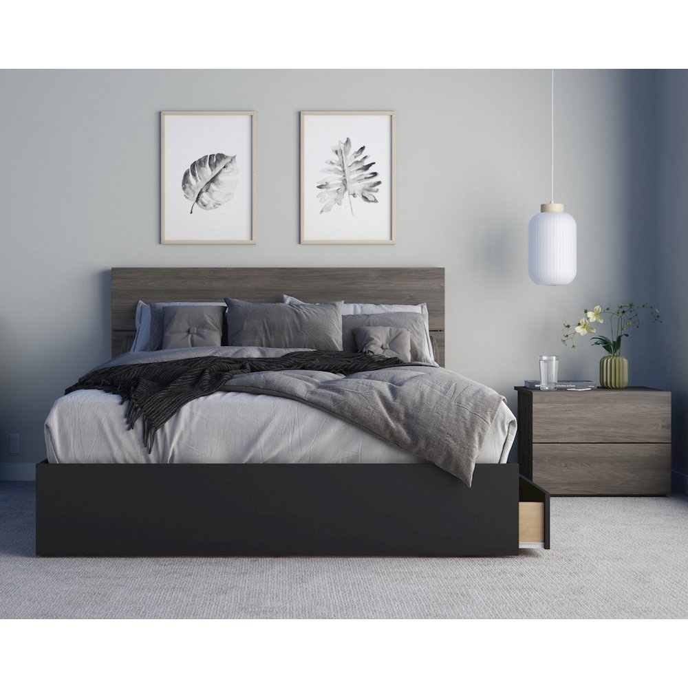3-Piece Bedroom Set With Bed Frame, Headboard & Nightstand, Queen