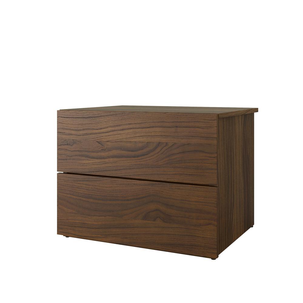 3-Piece Bedroom Set With Bed Frame, Headboard & Nightstand, Queen|Walnut