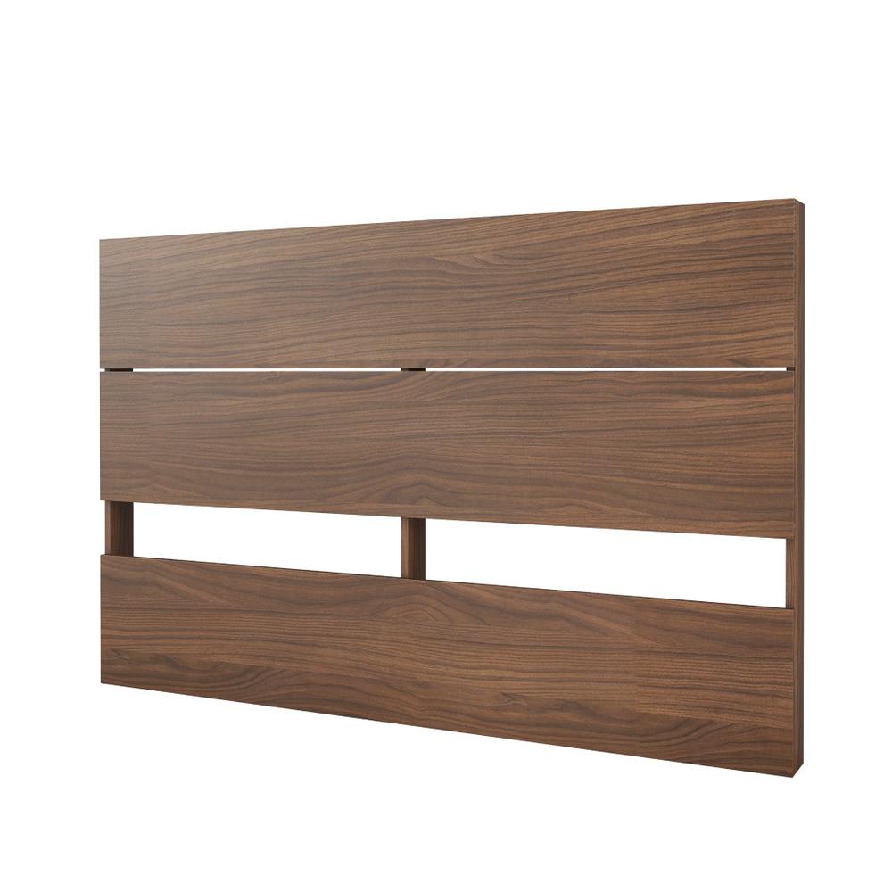3-Piece Bedroom Set With Bed Frame, Headboard & Nightstand, Queen|Walnut