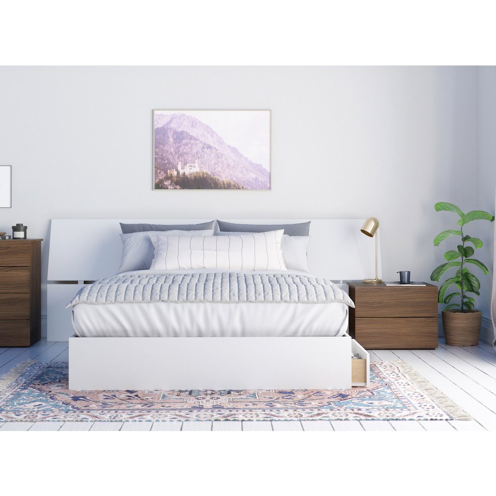 3-Piece Bedroom Set With Bed Frame, Headboard & Nightstand, Queen