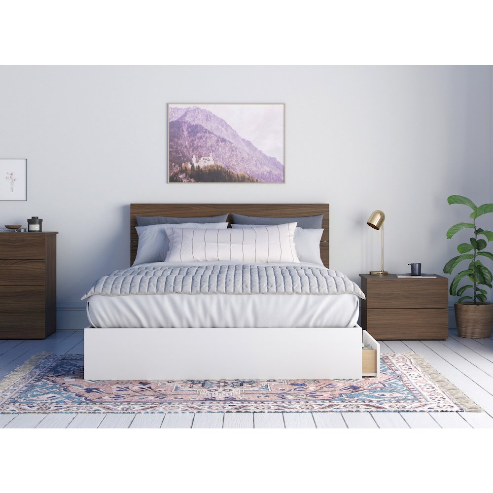 3-Piece Bedroom Set With Bed Frame, Headboard & Nightstand, Queen
