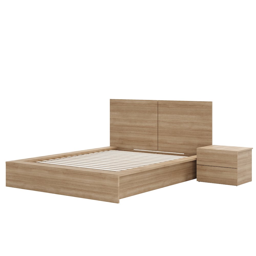 James 3-Piece Bedroom Set In Brown Oak