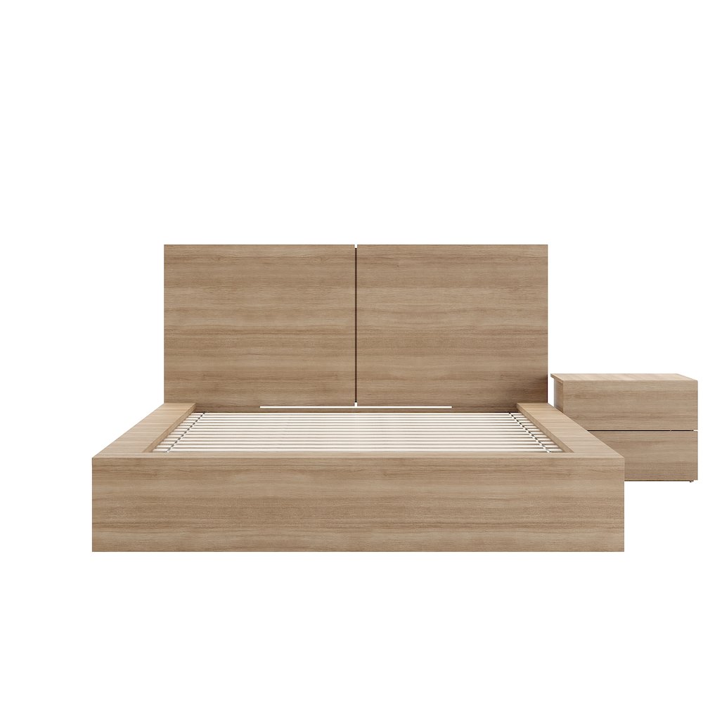 James 3-Piece Bedroom Set In Brown Oak