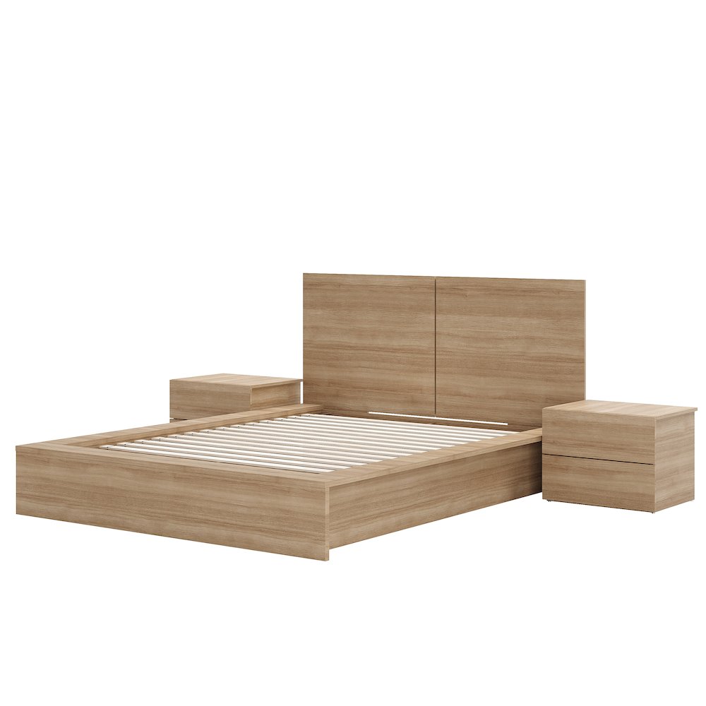James 4-Piece Bedroom Set In Brown Oak
