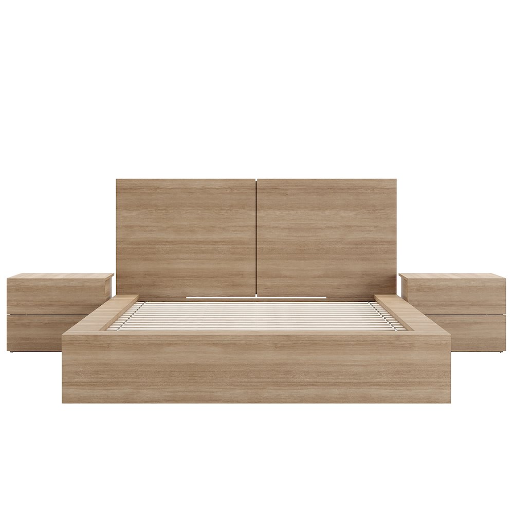 James 4-Piece Bedroom Set In Brown Oak