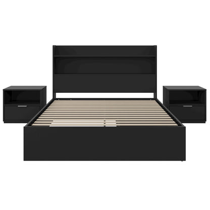 Hunter Platform Bed With Headboard And 2 Nightstands