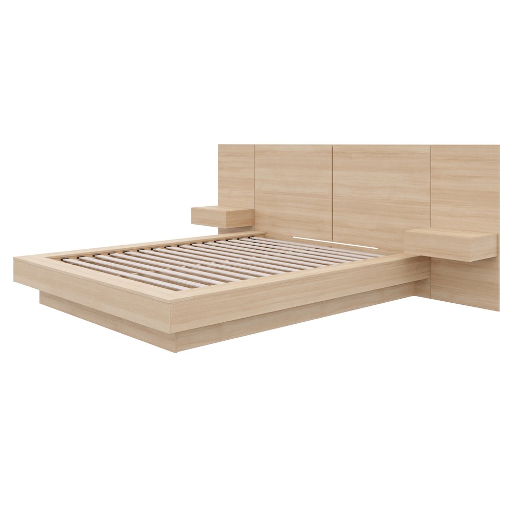 Napa 4-Piece Platform Bedroom Set With Floating Nightstand