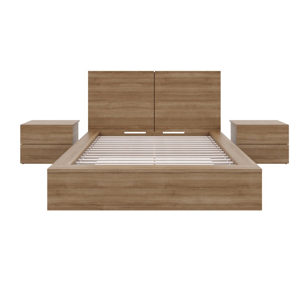 James 4-Piece Bedroom Set In Brown Oak