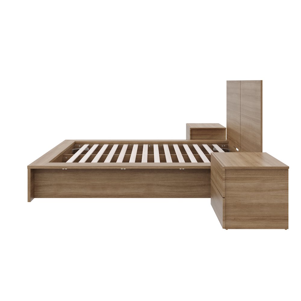 James 4-Piece Bedroom Set In Brown Oak
