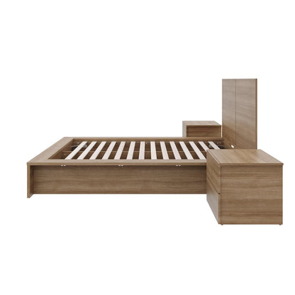 James 4-Piece Bedroom Set In Brown Oak