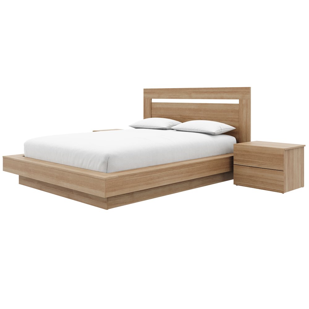 Byron 4-Piece Bedroom Set Brown Oak Color