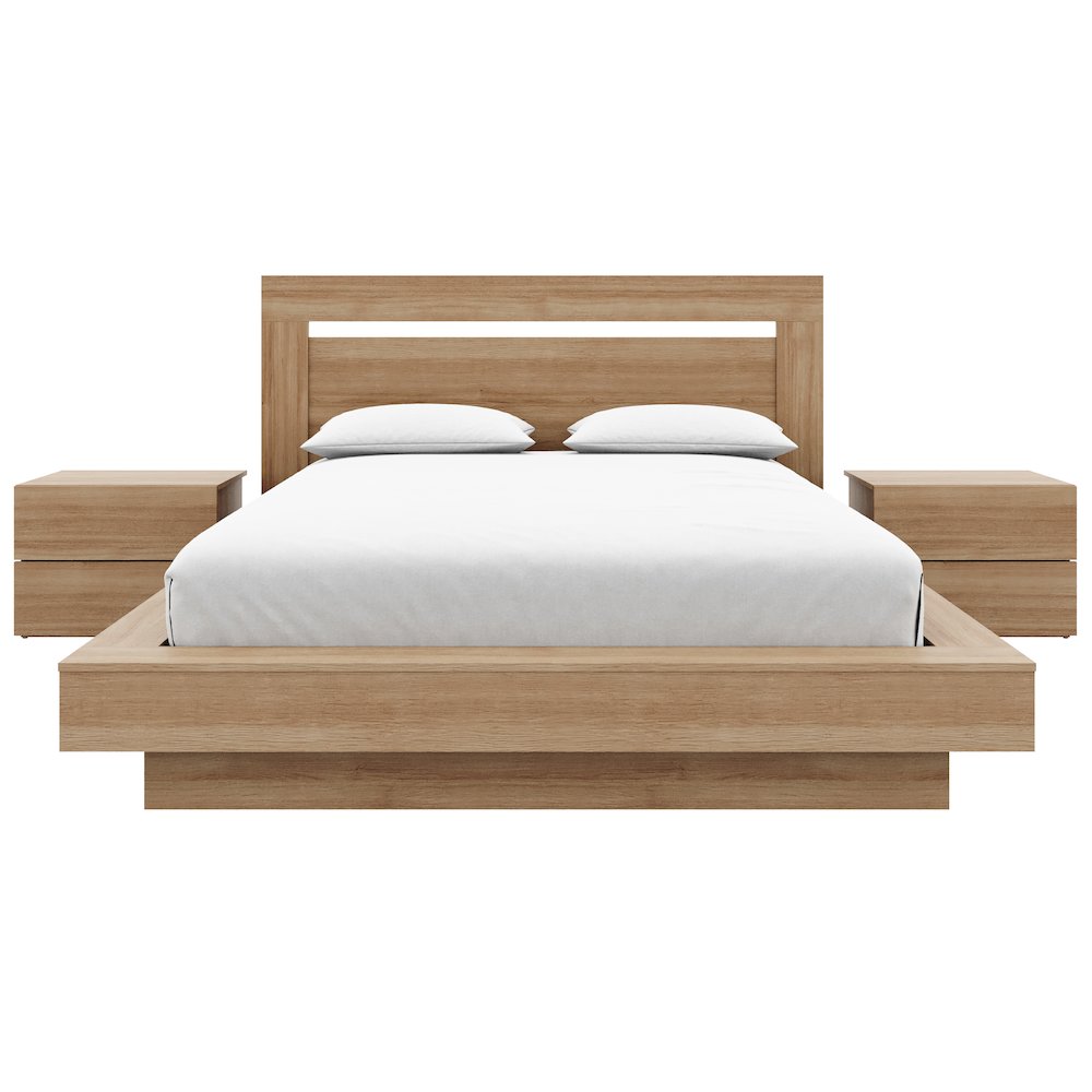 Byron 4-Piece Bedroom Set Brown Oak Color