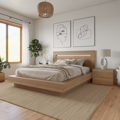 Byron 4-Piece Bedroom Set Brown Oak Color