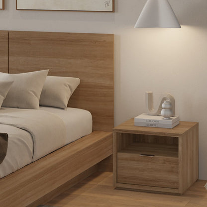 Dahlia 3 Piece Bedroom Set with Headboard, Slatted Bedframe, 1 Nightstand