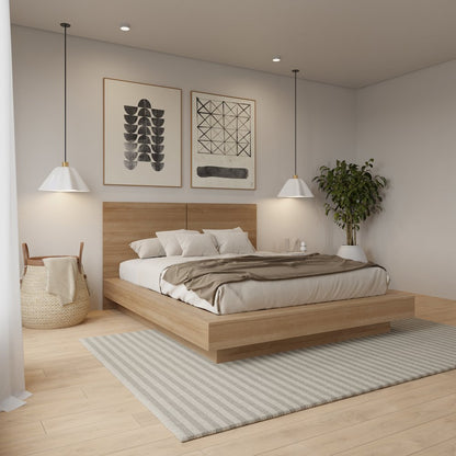 Dahlia 3 Piece Bedroom Set with Headboard, Slatted Bedframe, 1 Nightstand
