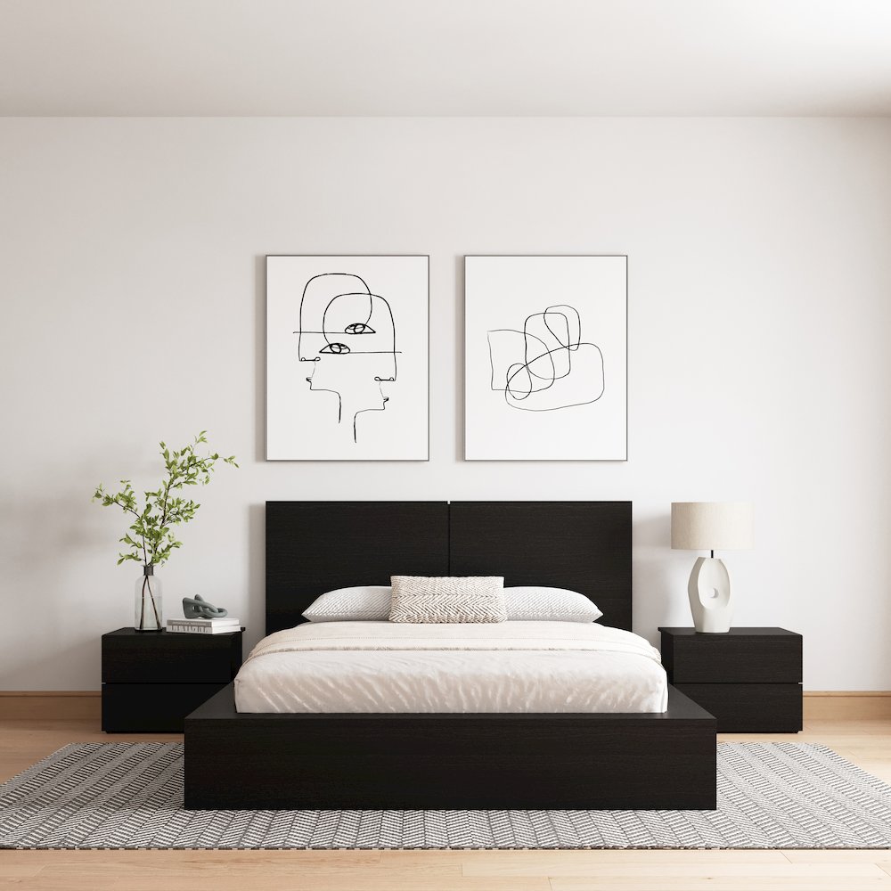 James 4-Piece Bedroom Set In Black Karsima