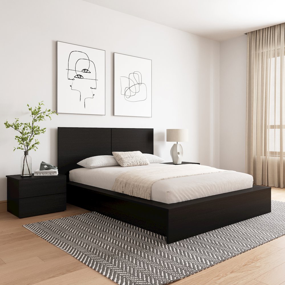 James 4-Piece Bedroom Set In Black Karsima