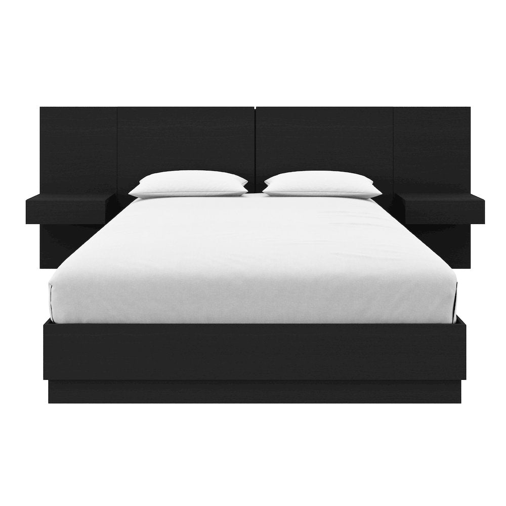 Milano 4-Piece Platform Bedroom Set In Black Karisma
