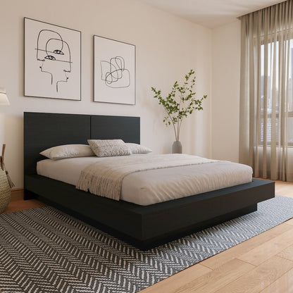 Napa Platform Bed Set In Black Karisma