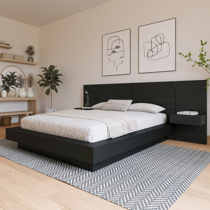 Napa 4-Piece Platform Bedroom Set With Floating Nightstand