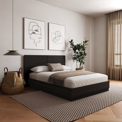 Milano Platform Bed Set In Black Karisma