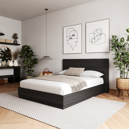 Milano Platform Bed Set In Black Karisma